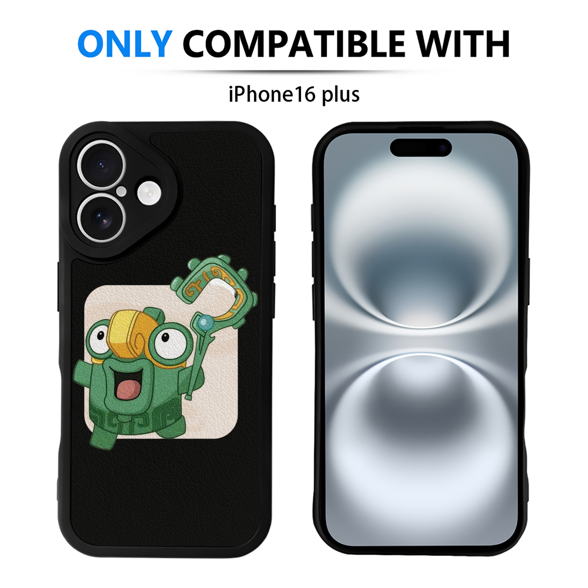 （画像用） Ne Zha 2 ナタ 魔童の大暴れ 【iPhone 16シリーズ対応】シリコンスマホケース（レザー調） 材質：シリコン